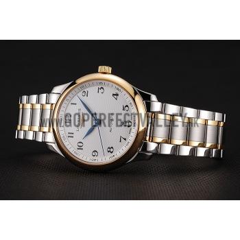 Swiss Longines Master White Dial Two Tone Stainless Steel Bracelet 1453929