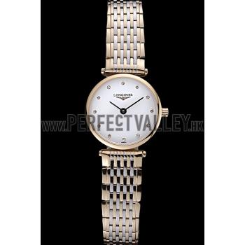 Replica Longines La Grande Classique Two Tone Band White Dial Diamond Markers Femme  622102