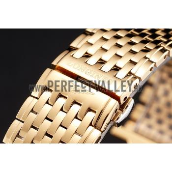 Swiss Longines Grande Classique Gold Dial Roman Numerals Gold Case And Bracelet Replica