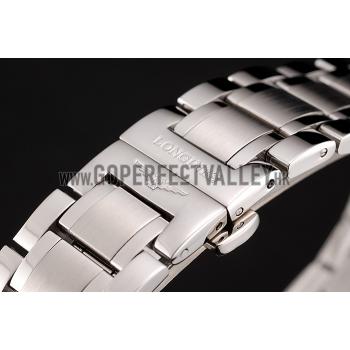 Swiss Longines Master White Dial Diamond Hour Markers Stainless Steel Bracelet 1453927