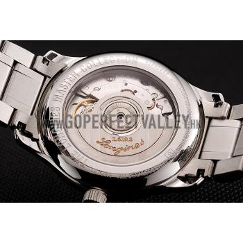 Swiss Longines Master White Dial Diamond Hour Markers Stainless Steel Bracelet 1453927