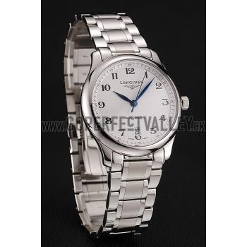 Swiss Longines Master White Dial Stainless Steel Bracelet 1453928