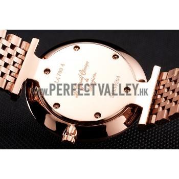 Replica Swiss Longines Grande Classique White Dial Roman Numerals Rose Gold Case And Bracelet