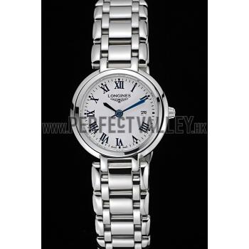 Replica Longines PrimaLuna Stainless Steel Case Roman Numerals  622587