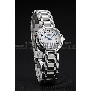 Replica Longines PrimaLuna Stainless Steel Case Roman Numerals  622587