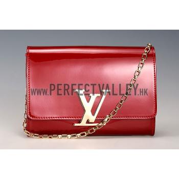 Louis Vuitton Chain Louise Patent Leather Red Replica