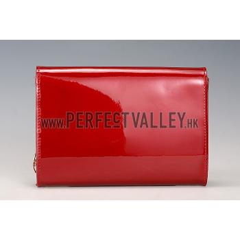 Louis Vuitton Chain Louise Patent Leather Red Replica