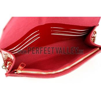 Louis Vuitton Chain Louise Patent Leather Red Replica