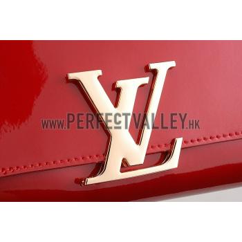 Louis Vuitton Chain Louise Patent Leather Red Replica