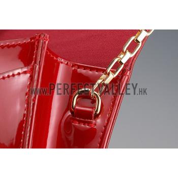 Louis Vuitton Chain Louise Patent Leather Red Replica