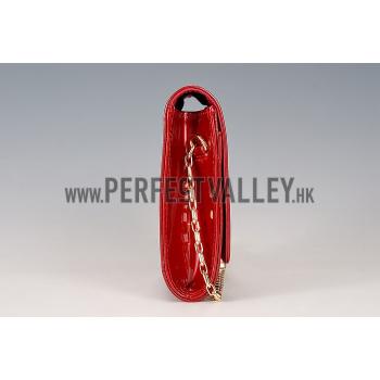 Louis Vuitton Chain Louise Patent Leather Red Replica