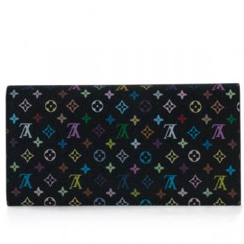 Louis Vuitton Monogram Multicolore M93748 Black Small Ladies Wallet Replica