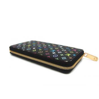 Cheap Louis Vuitton Monogram Multicolore M60244 Black Small Wallet