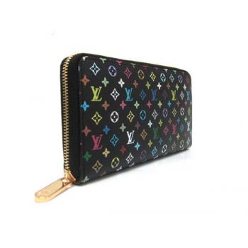 Cheap Louis Vuitton Monogram Multicolore M60244 Black Small Wallet