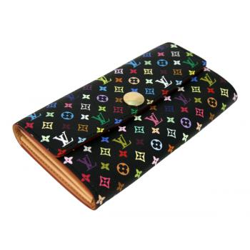 Cheap Louis Vuitton Monogram Multicolore M60005 Black Wallet Ladies