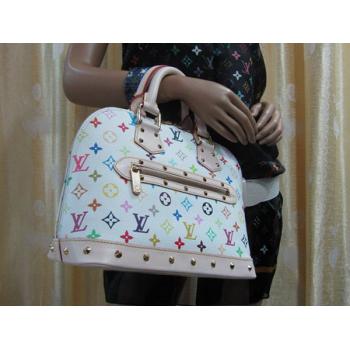 Louis Vuitton Monogram Multicolore M92647 White Canvas Medium