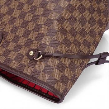 Cheap Quality Louis Vuitton Damier Canvas N51106 Brown Large HandBags