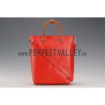 Louis Vuitton Flore Red With Tan Handles