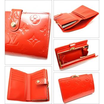 Louis Vuitton Monogram Vernis M93652 Orange Enamel Wallet Replica