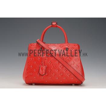 Louis Vuitton Montaigne Empreinte Studs BB Red