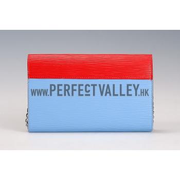 Louis Vuitton Tribal Mask Chaine Wallet Epi Red Blue