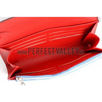 Louis Vuitton Tribal Mask Chaine Wallet Epi Red Blue