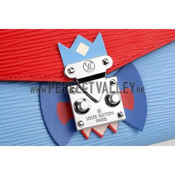 Louis Vuitton Tribal Mask Chaine Wallet Epi Red Blue