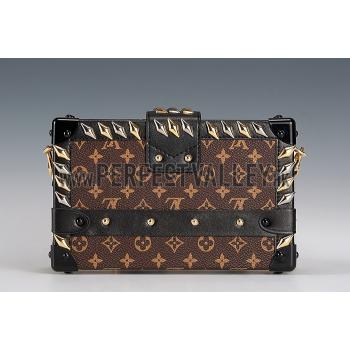 Louis Vuitton Monogram Canvas Studded Petite Malle Trunk Bag  18926986