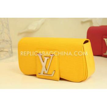 Louis Vuitton Evening Bag Clutch Yellow Leather