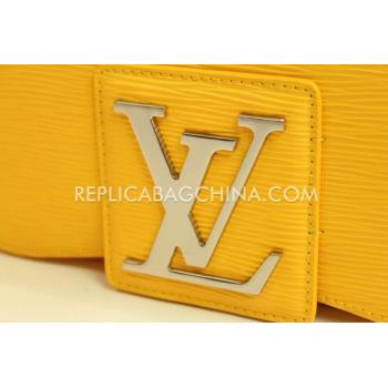 Louis Vuitton Evening Bag Clutch Yellow Leather