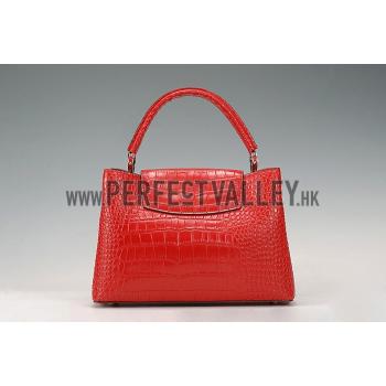 Louis Vuitton Capuciness Crocodile Leather Red MM 607549