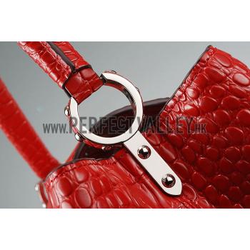 Louis Vuitton Capuciness Crocodile Leather Red MM 607549