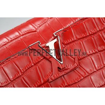 Louis Vuitton Capuciness Crocodile Leather Red MM 607549