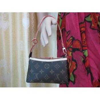 Louis Vuitton Monogram Canvas M40309 Brown Cow Leather 2way