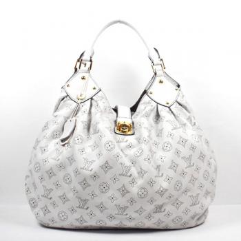 Louis Vuitton Mahina Leather M95545 White Large Cross Body Bag