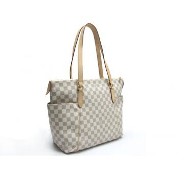 Cheap Louis Vuitton Damier Canvas N51263 White Canvas Ladies