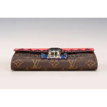 Louis Vuitton Monogram Totem Chain Wallet Flamingo