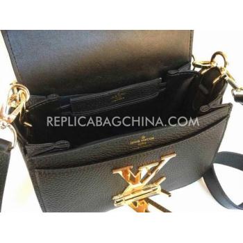 Louis Vuitton Handbag Calfskin Shoulder Bag Black