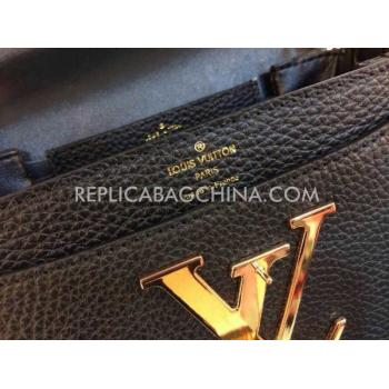 Louis Vuitton Handbag Calfskin Shoulder Bag Black