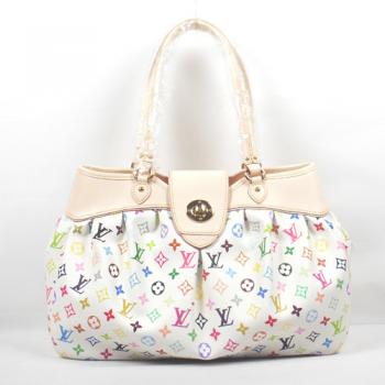 Louis Vuitton Monogram Multicolore M46716 White Large HandBags