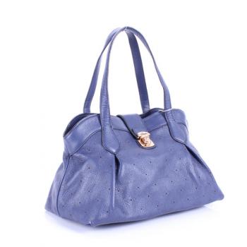 Replica Louis Vuitton Mahina Leather M97081 Blue Cow Leather Ladies Bags