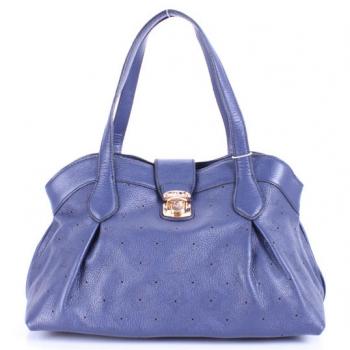 Replica Louis Vuitton Mahina Leather M97081 Blue Cow Leather Ladies Bags