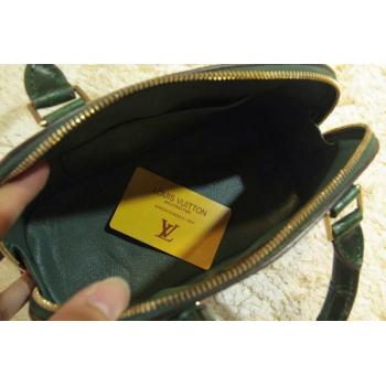 Cheap Louis Vuitton Green Leather Handbag