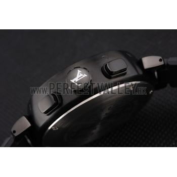 Louis Vuitton Tambour LV Cup Regate White Dial Black PVD Case Black Rubber Strap