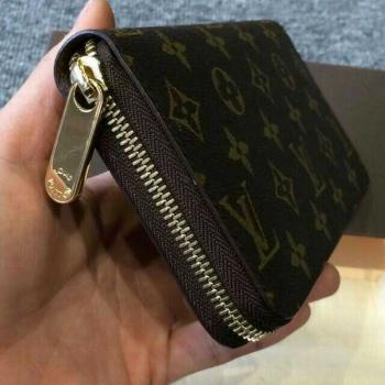 Replica Louis Vuitton Neutral Brown Calfskin Wallet Purse