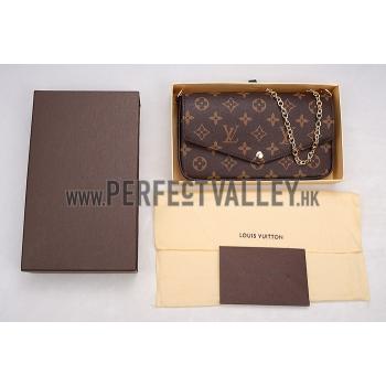 Louis Vuitton Monogram Felicie Chain Wallet Fuchsia 18926651