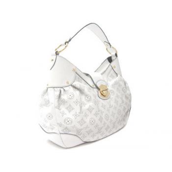 Louis Vuitton Mahina Leather M93128 White Cow Leather Ladies Bag