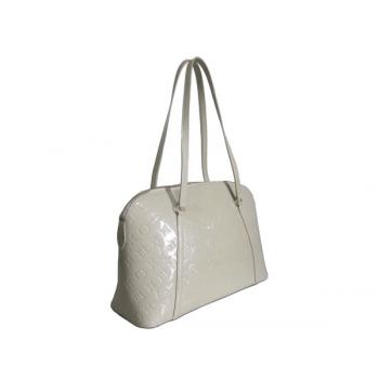 Louis Vuitton Monogram Vernis M91594 White Enamel Cross Body Bag