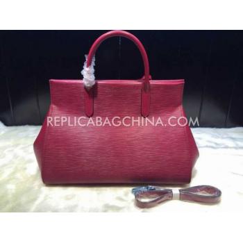 Louis Vuitton Handbag Calfskin Red