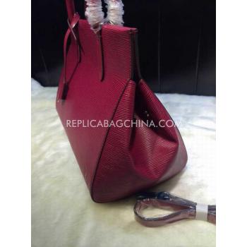 Louis Vuitton Handbag Calfskin Red